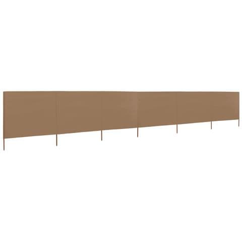 Paravento A 6 Pannelli In Tessuto 800x160 Cm Grigio Talpa - Foto 6