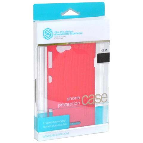 Custodia Frosted Shell Posteriore Rigida Antiscivolo Sony Xperia E4 Red - Foto 2