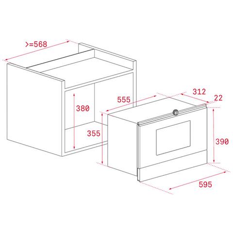 Grill Da Incasso Microonde 22l 850w Nero / acciaio Inox - 40584300 - Foto 3