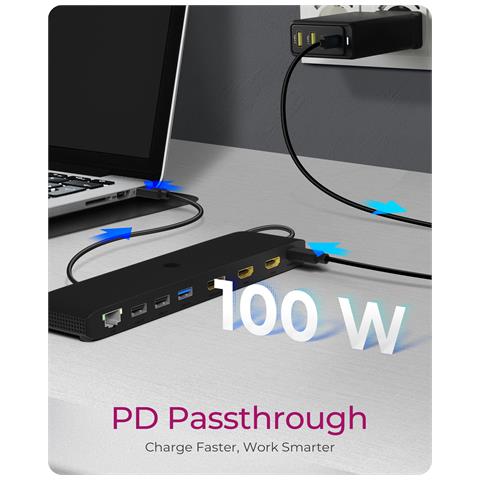 IB-DK2116-C Docking USB 3.2 Gen 2 (3.1 Gen 2) Type-C Nero - Foto 2