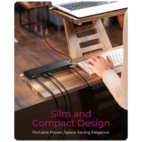 IB-DK2116-C Docking USB 3.2 Gen 2 (3.1 Gen 2) Type-C Nero - Foto 8