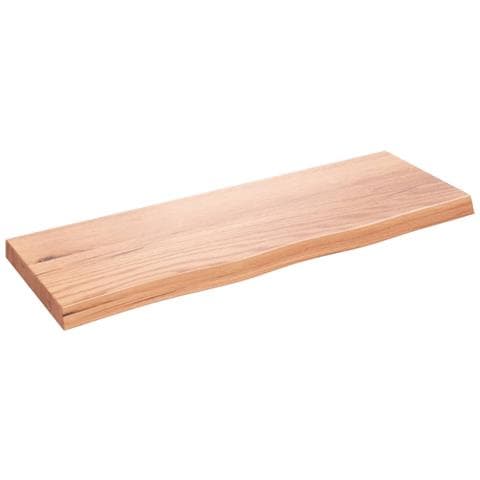 Piano Bagno Marrone 80x30x (2-4) cm Legno Massello Trattato - Foto 1