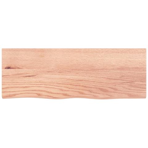Piano Bagno Marrone 80x30x (2-4) cm Legno Massello Trattato - Foto 2