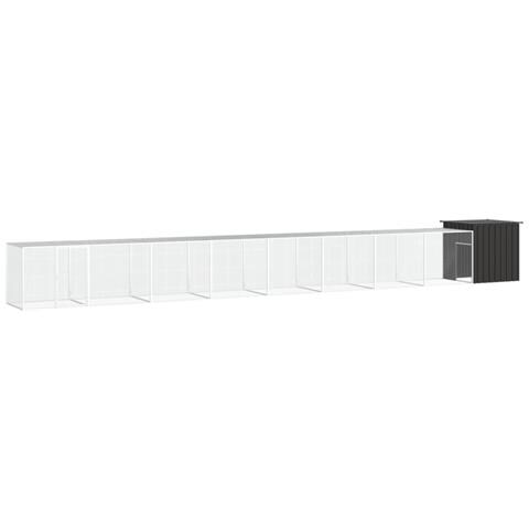 Gabbia Per Polli Antracite 900x91x100 Cm Acciaio Zincato - Foto 1