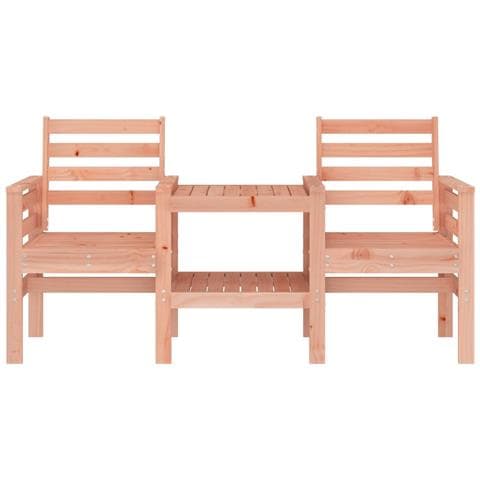 Panca da Giardino con Tavolino 2 Posti Legno Massello Douglas - Foto 3