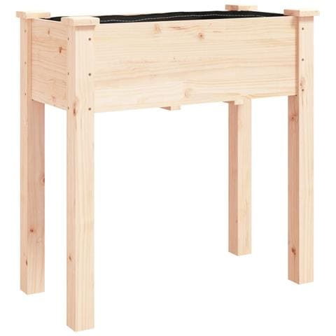 Fioriera Con Fodera 71x37x76 Cm Legno Massello Di Abete - Foto 1