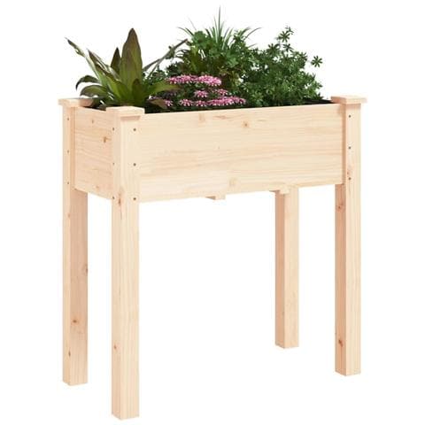 Fioriera Con Fodera 71x37x76 Cm Legno Massello Di Abete - Foto 2