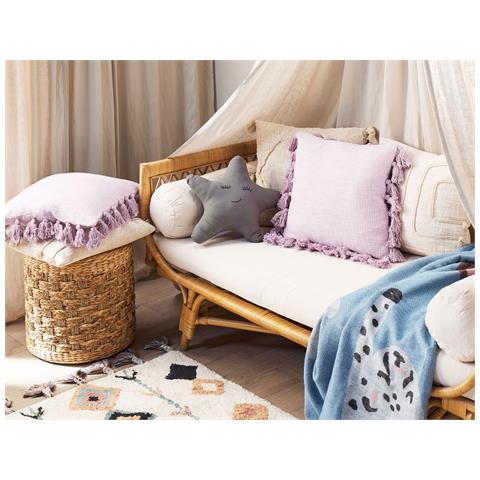 Cuscino Decorativo Lynchis Cotone 45 X 45 Cm Tinta Unita Rosa - Foto 1