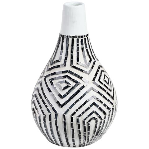 Vaso Decorativo Ombilin Realizzato A Mano Ceramica Bianco - Foto 6