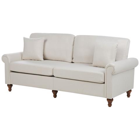 Set Da Salotto 5 Posti Ginnerup Tessuto Beige Chiaro - Foto 8