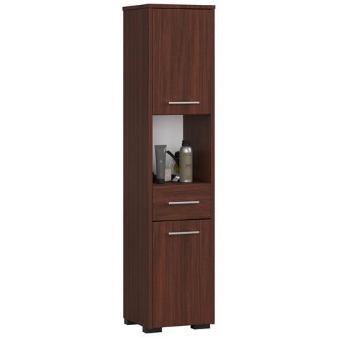 Mobile Alto, Collona da Bagno FIN, 2 ante e 1 cassetto, 30x30x140 cm, Colore Weng? - Foto 1