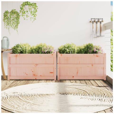 Fioriere Da Giardino 2 Pz In Legno Massello Di Douglas - Foto 3