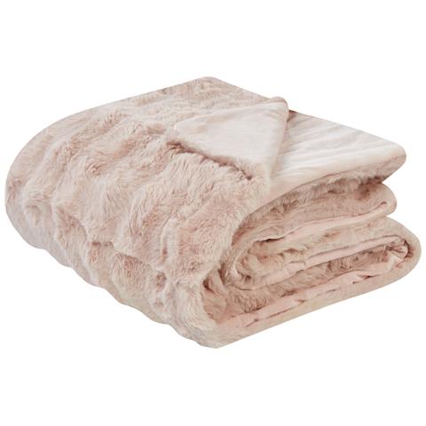 Coperta Pelliccia Sintetica Rosa 200 X 220 Cm Salka - Foto 6