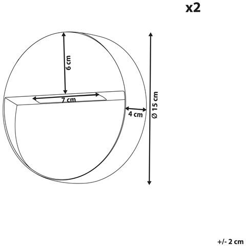 Set Di 2 Luci Da Parete Da Giardino A Led Pompton Nero - Foto 2