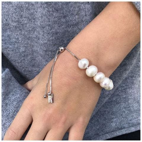 Michiru Bracciale Argento /perla Bianca - Foto 2