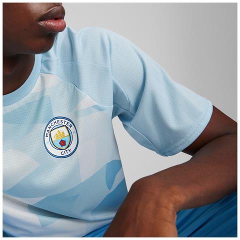 Mcfc Prematch Ss Jersey 77437001, Uomini, Blu, L - Foto 2