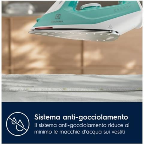 E5SI2-2AM Ferro da Stiro a Vapore Care 500 Capacità 0.25 Litri Potenza 2200 Watt Colore Verde Acqua - Foto 2