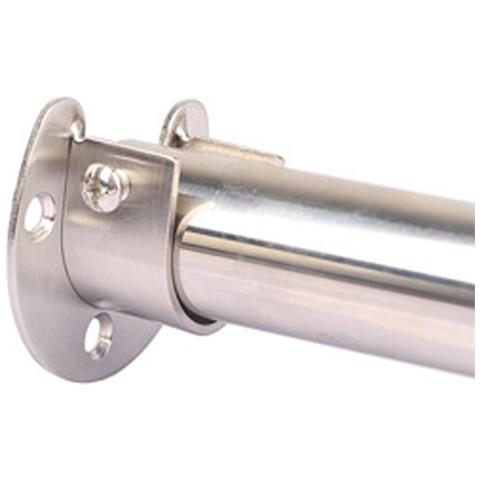 Presa Per Asta Guardaroba In Acciaio Inossidabile Da 2 Pezzi Silver S - Foto 3