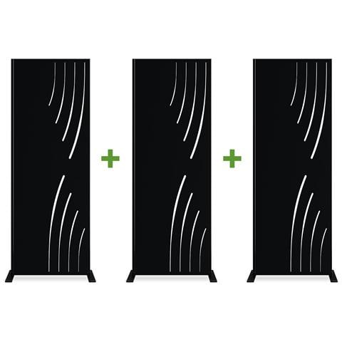 Set Di 3 Pannelli Decorativi Veleta Nero H.160cm Modelli Lato Destro - Foto 1