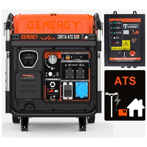 Generatore Inverter Insonorizzato Creta Ats 7500w Avviamento Elettrico /automatico Per Interruzione Di Corrente -gruppi Elettrogeni - Foto 1