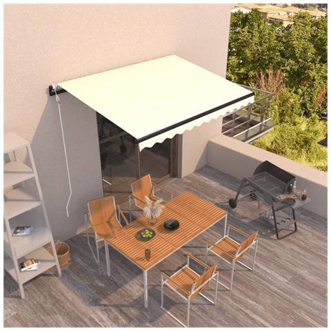 Tenda Da Sole Retrattile Automatica 350x250 Cm Crema - Foto 8