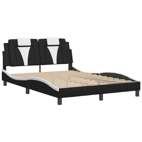 Lusso Casadino - Giroletto Viana Con Led Senza Materasso Nero E Bianco 140x200 Cm - Foto 2