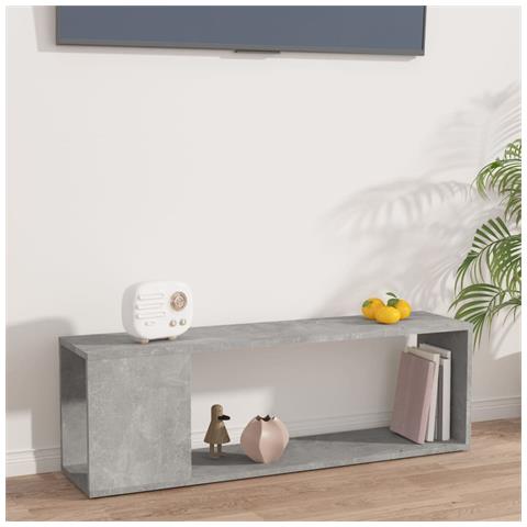 Mobile Tv Grigio Cemento 100x24x32 Cm In Truciolato - Foto 8