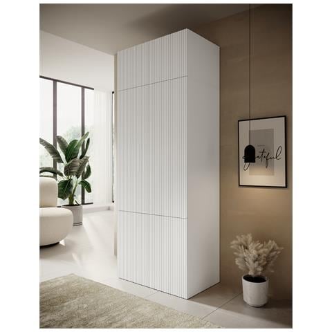 PAFOS NAD 2D BI armadio /guardaroba per camera da letto 0 ripiani 2 porta /porte Bianco - Foto 6