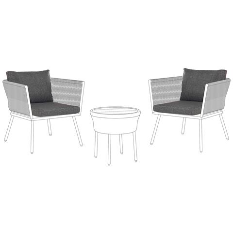 Set Di Copricuscini Per Esterni Gargano Grigio Scuro - Foto 2