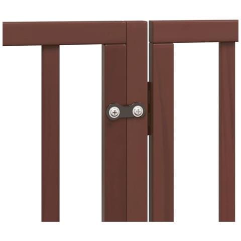 Cancello Cani Porta Pieghevole Marrone 6 Pannelli 300cm Pioppo - Foto 9