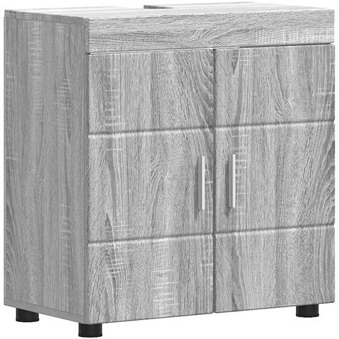 Mobile per lavabo da bagno TULUM Grigio sonoma 60 x 34 x 63 cm - Foto 1