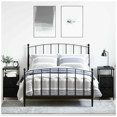 Armadio da Notte con cassetto 2 pcs Rovere nero 30 x 60 x 60 cm - Foto 2