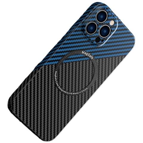 Custodia Ultra-sottile In Fibra Di Carbonio Compatibile Con Iphone 17 Air Con Magsafe - Blu/blu Navy - Foto 2