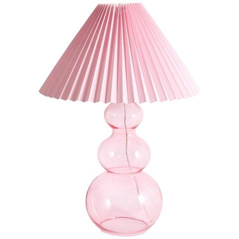 Lampada Da Tavolo Sengwa Vetro Rosa - Foto 2