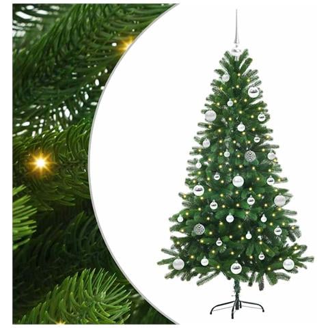 Albero di Natale con 150 LED con supporto Verde 150 cm PE - Foto 1
