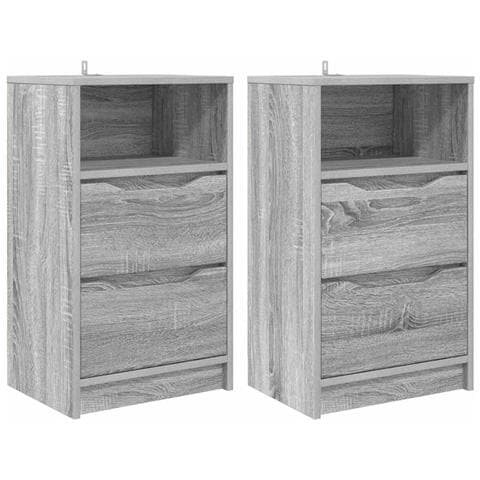 Comodini 2 pcs Grigio Sonoma 40 x 30 x 467 cm Legno multistrato - Foto 1