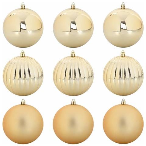 Set di Palle di Natale 9 pcs Oro Plastica - Foto 1