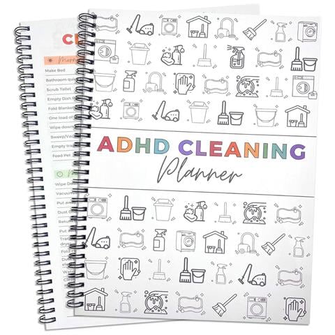 Agenda Di Pulizia Adhd: Copertina Colorata E Satinata, Programmi Annuali E Settimanali Per Una Gestione Efficiente Della Casa - Foto 1
