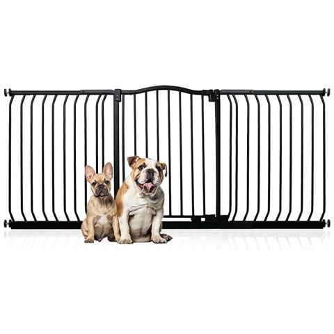 Bettacare Cancelletto Per Cani Con Parte Superiore Incurvata, 179cm - 188cm, Nero Opaco - Foto 1