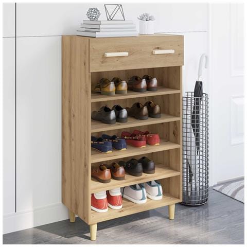 Mobile per scarpe Rovere Artigianale 60 x 35 x 105 cm - Foto 2
