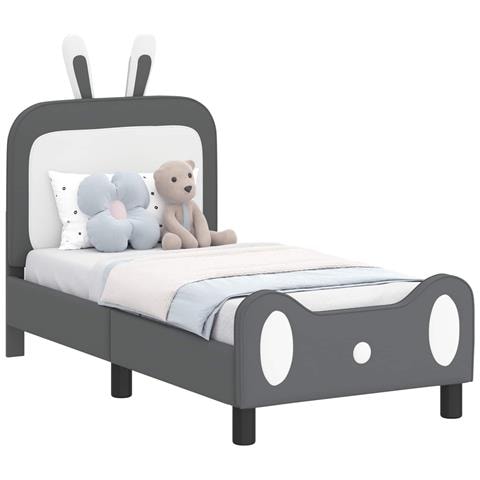 Struttura letto per bambini con testata Grigio chiaro PU - Foto 1