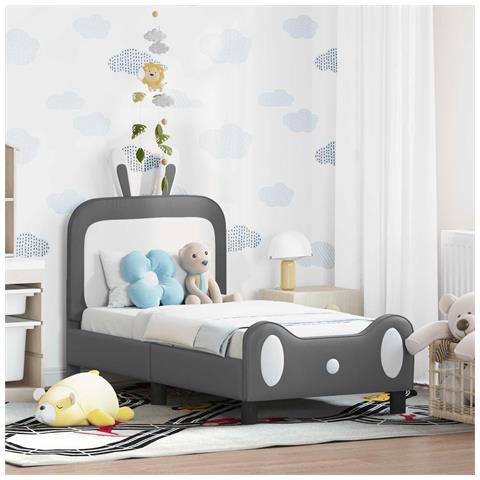 Struttura letto per bambini con testata Grigio chiaro PU - Foto 2