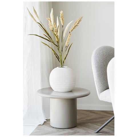 Lana - Sedia Da Pranzo Girevole In Bouclé Sabbia Con Gambe Grigie 50x63x91 Cm - Foto 7