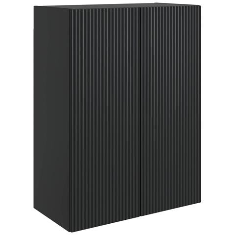 Mobiletto a muro Nero 66 x 34,5 x 90 cm Legno ingegnerizzato - Foto 1