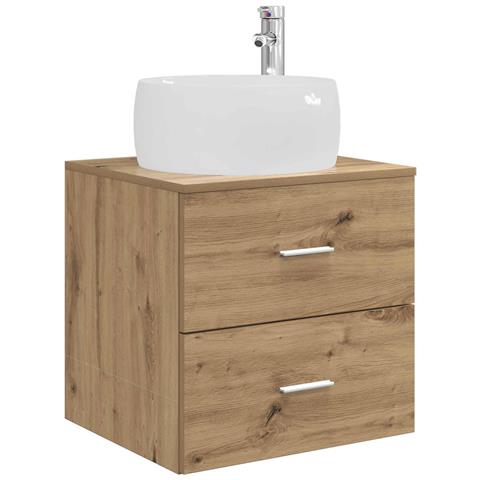 Mobile Lavabo da Parete Rovere Artigianale 49,5 x 44,5 x 66 cm - Foto 1