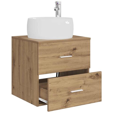 Mobile Lavabo da Parete Rovere Artigianale 49,5 x 44,5 x 66 cm - Foto 2