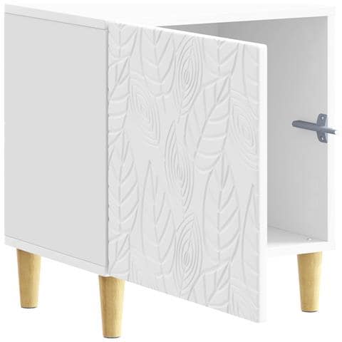 Comodino Bianco Lucido 43 x 34,5 x 50 cm Legno ingegnerizzato - Foto 2