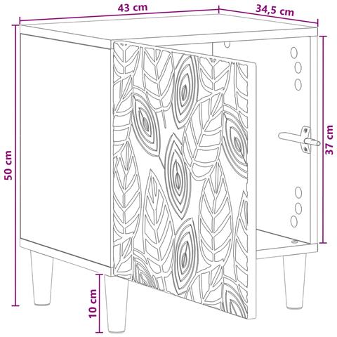 Comodino Bianco Lucido 43 x 34,5 x 50 cm Legno ingegnerizzato - Foto 9
