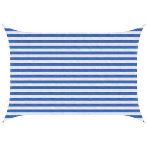 Telo Ombra Blu e Bianco 2 x 3,5 m HDPE - Foto 1
