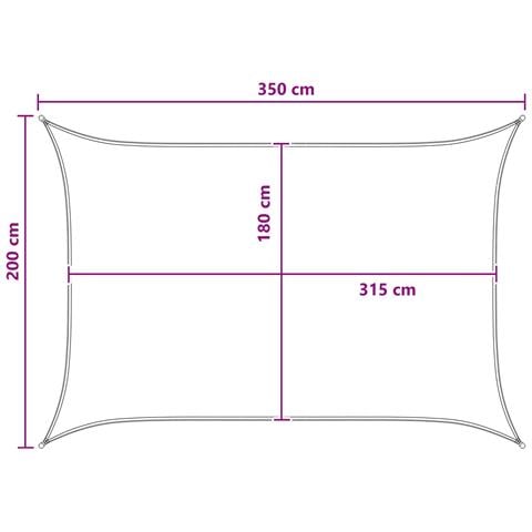 Telo Ombra Blu e Bianco 2 x 3,5 m HDPE - Foto 8